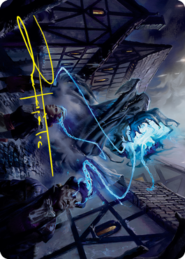 Dreamshackle Geist Art Card (Gold-Stamped Signature) [Innistrad: Crimson Vow Art Series] | Card Citadel