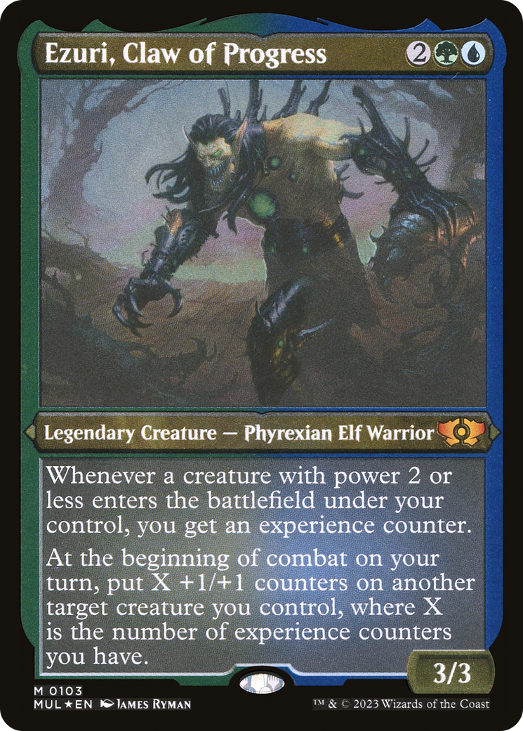 Ezuri, Claw of Progress (Foil Etched) [Multiverse Legends] | Card Citadel