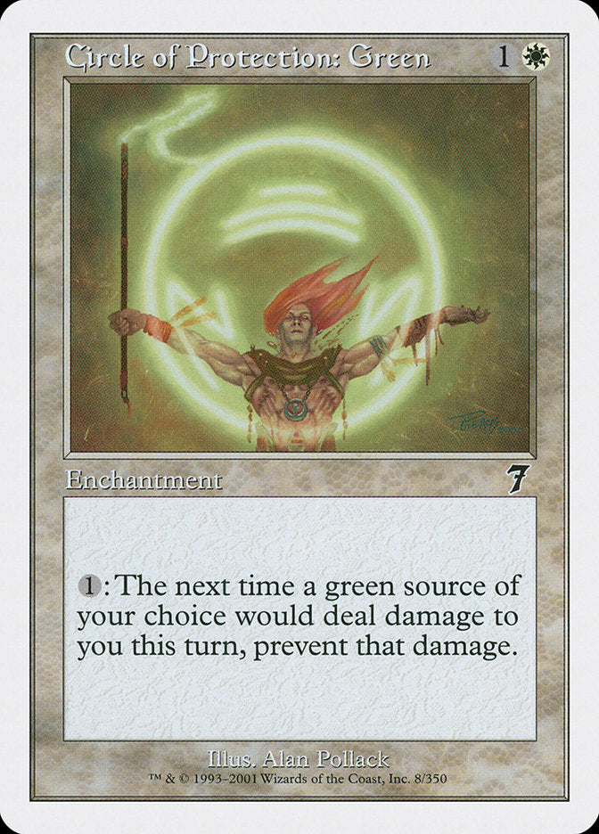 Circle of Protection: Green [Seventh Edition] | Card Citadel