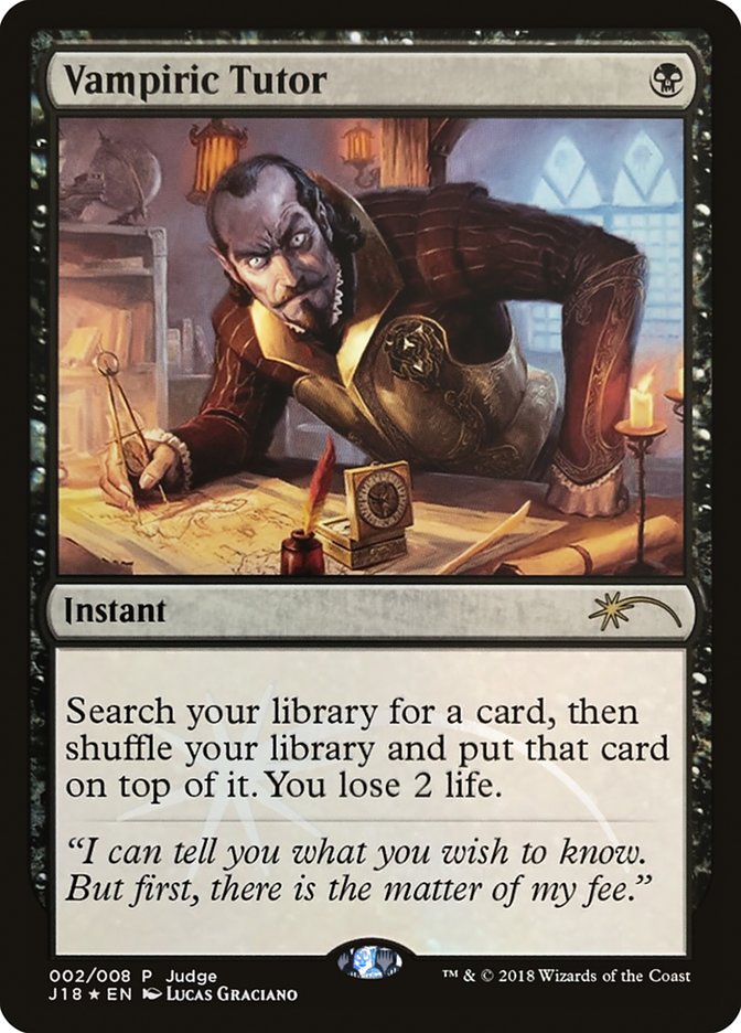 Vampiric Tutor (J18) [Judge Gift Cards 2018] | Card Citadel