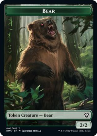 Kavu // Bear Double-sided Token [Dominaria United Commander Tokens] | Card Citadel