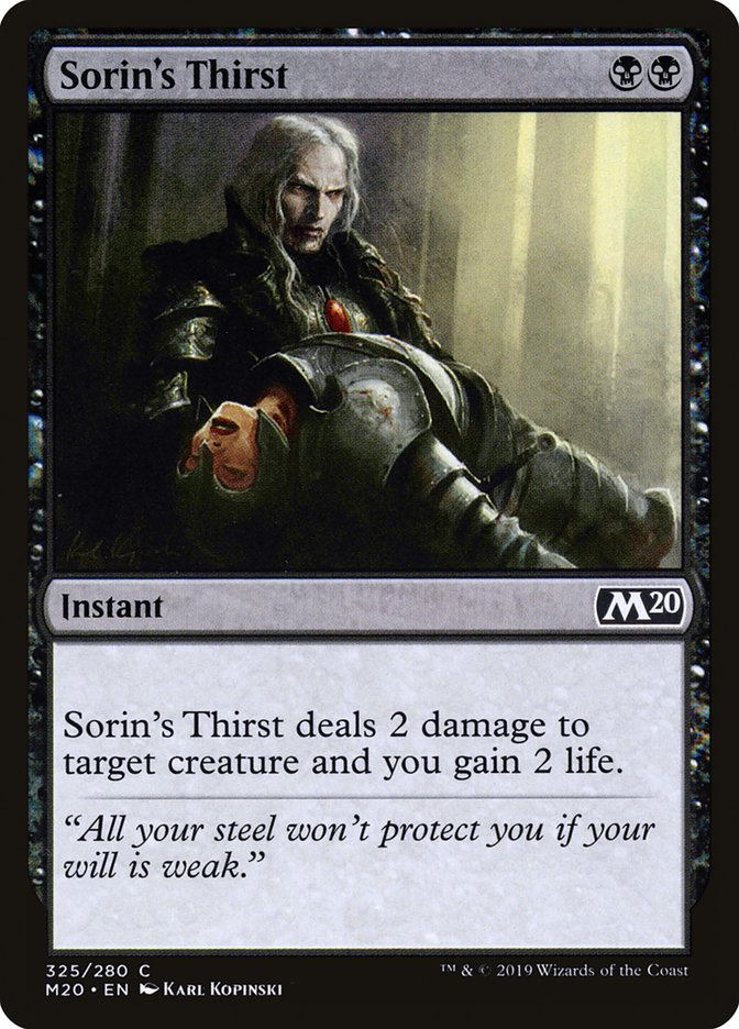 Sorin's Thirst [Core Set 2020] | Card Citadel