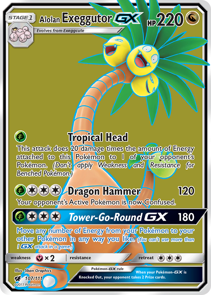 Alolan Exeggutor GX (107/111) [Sun & Moon: Crimson Invasion] | Card Citadel