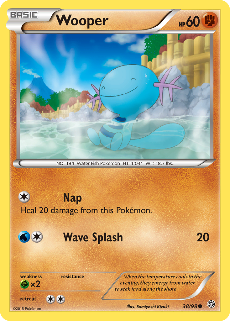 Wooper (38/98) [XY: Ancient Origins] | Card Citadel