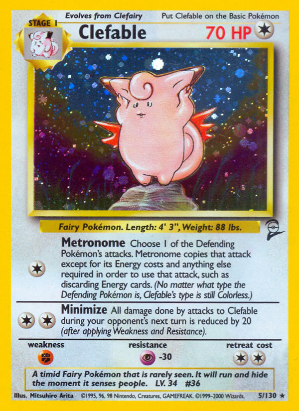 Clefable (5/130) [Base Set 2] | Card Citadel