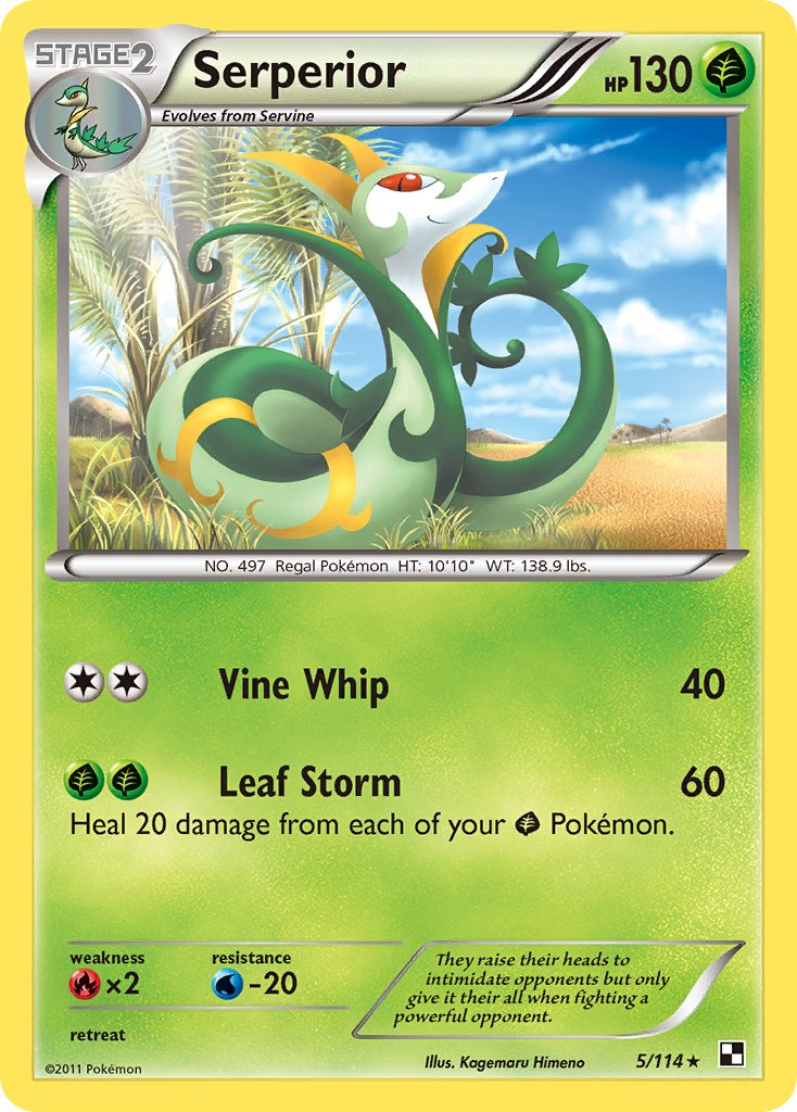 Serperior (5/114) (Cracked Ice Holo) (Theme Deck Exclusive) [Black & White: Base Set] | Card Citadel