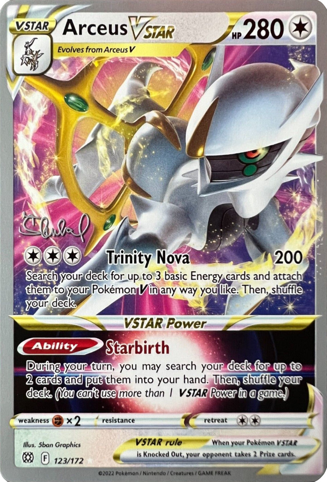 Arceus VSTAR (123/172) (ADP - Ondrej Skubal) [World Championships 2022] | Card Citadel