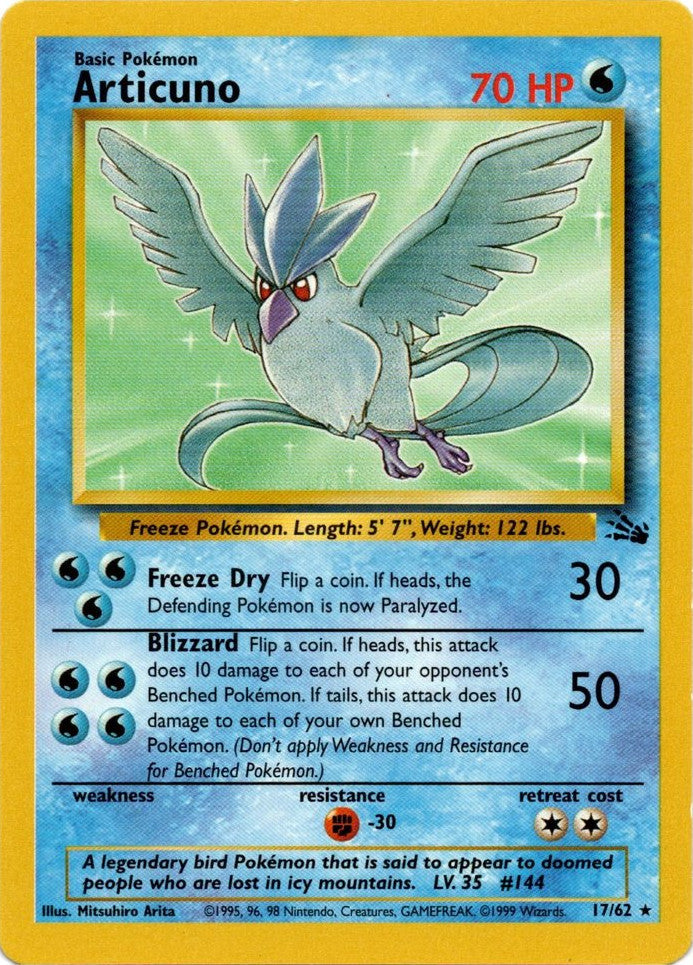 Articuno (17/62) [Fossil Unlimited] | Card Citadel