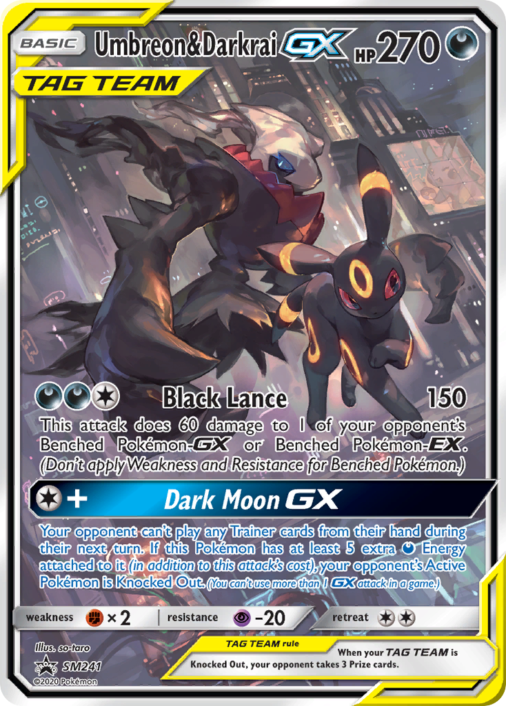 Umbreon & Darkrai GX (SM241) (Jumbo Card) [Sun & Moon: Black Star Promos] | Card Citadel