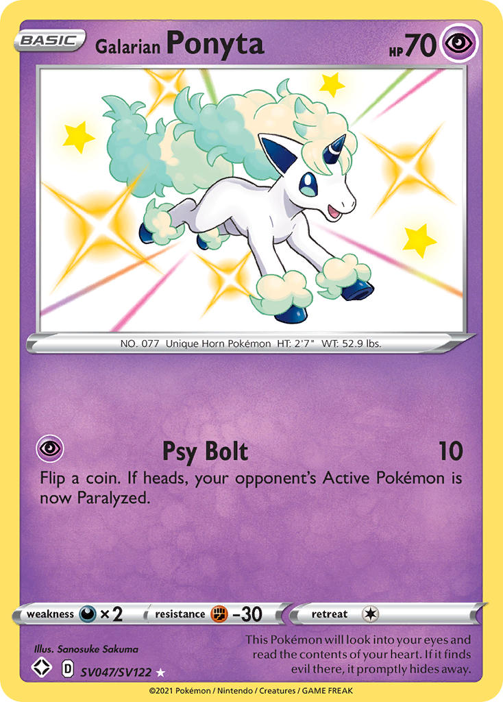 Galarian Ponyta (SV047/SV122) [Sword & Shield: Shining Fates] | Card Citadel