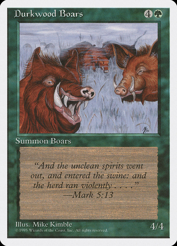 Durkwood Boars [Fourth Edition] | Card Citadel