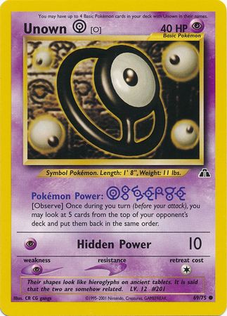 Unown [O] (69/75) [Neo Discovery Unlimited] | Card Citadel