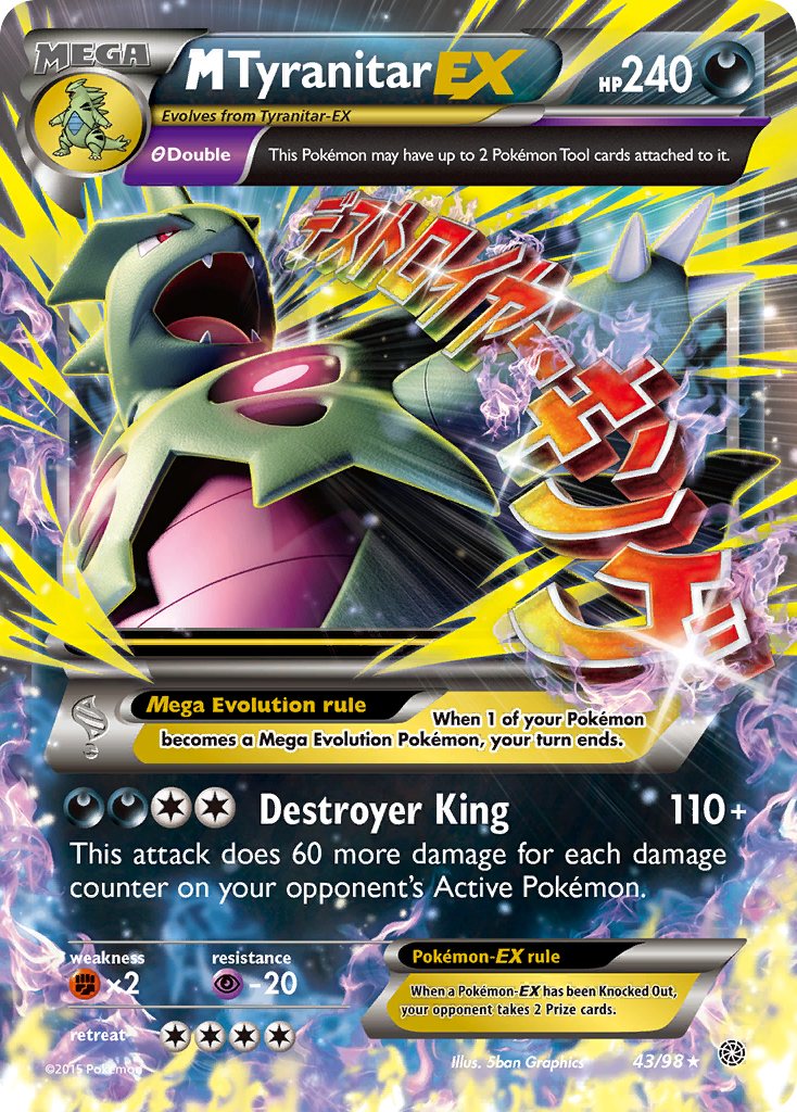 M Tyranitar EX (43/98) [XY: Ancient Origins] | Card Citadel