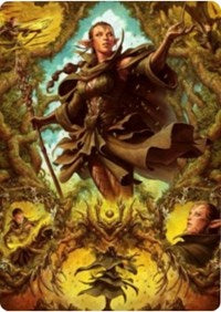 Nissa of Shadowed Boughs 2 Art Card [Zendikar Rising Art Series] | Card Citadel