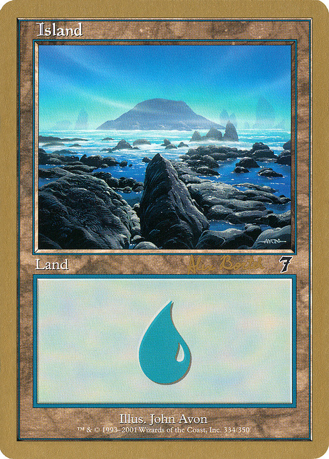 Island (ab334) (Alex Borteh) [World Championship Decks 2001] | Card Citadel