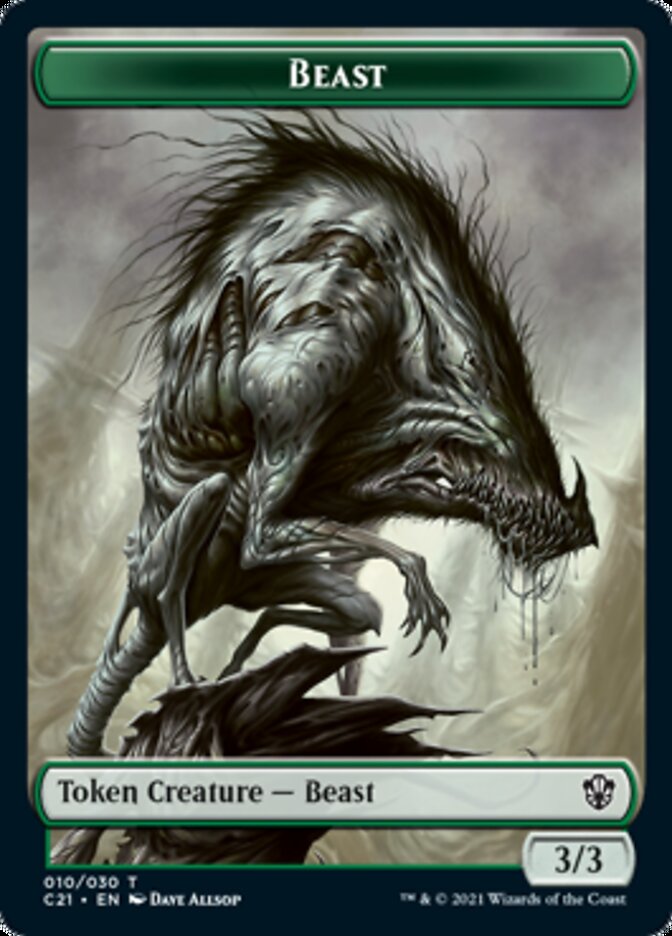 Beast (010) // Fish Token [Commander 2021 Tokens] | Card Citadel