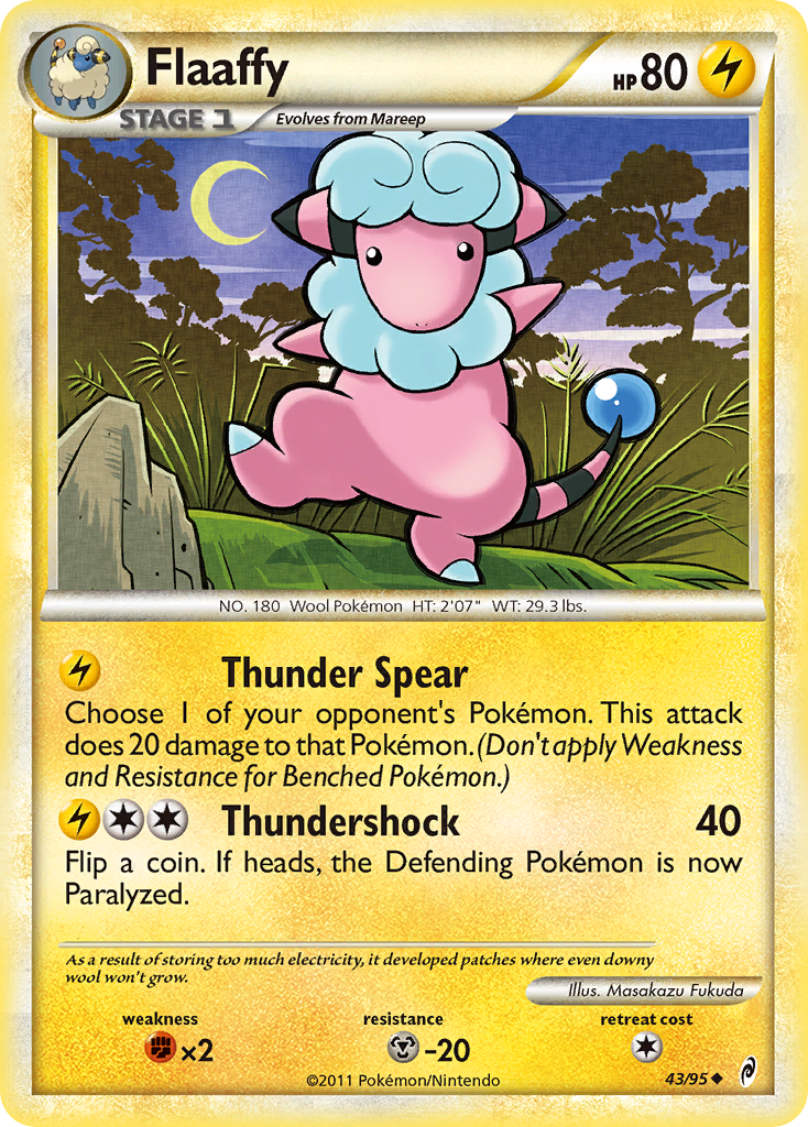 Flaaffy (43/95) [HeartGold & SoulSilver: Call of Legends] | Card Citadel