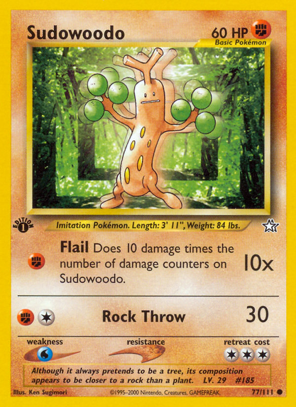 Sudowoodo (77/111) [Neo Genesis 1st Edition] | Card Citadel