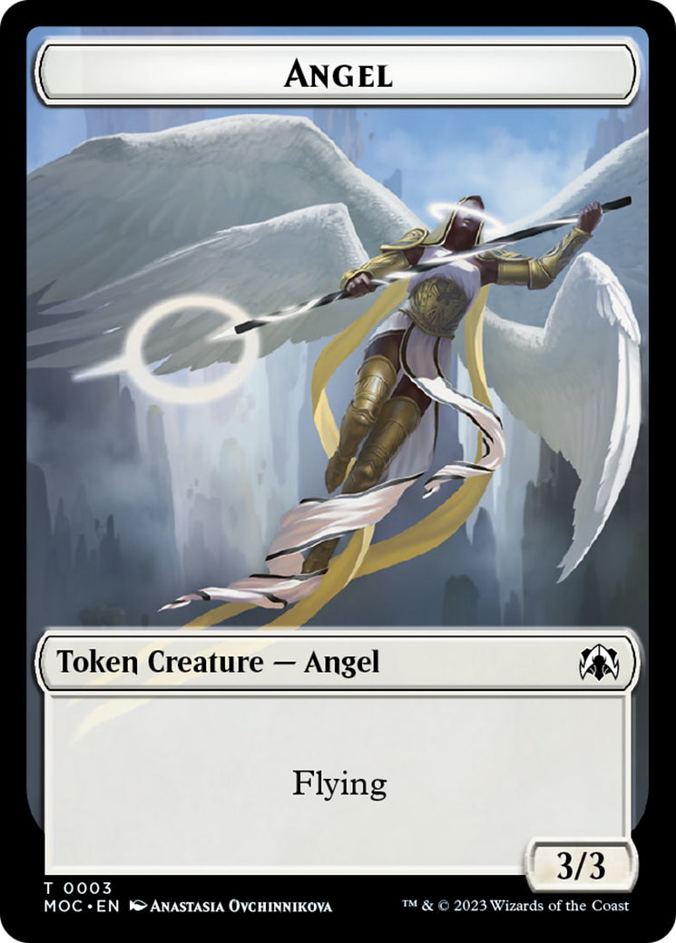 Angel (3) // Demon Double-Sided Token [March of the Machine Commander Tokens] | Card Citadel