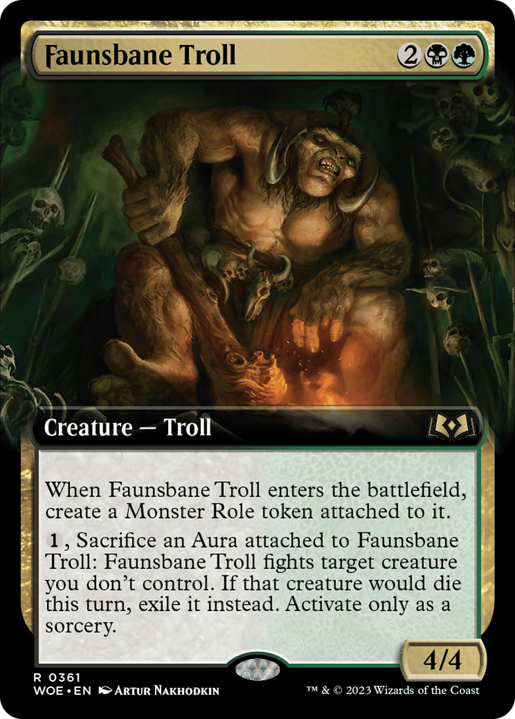 Faunsbane Troll (Extended Art) [Wilds of Eldraine] | Card Citadel