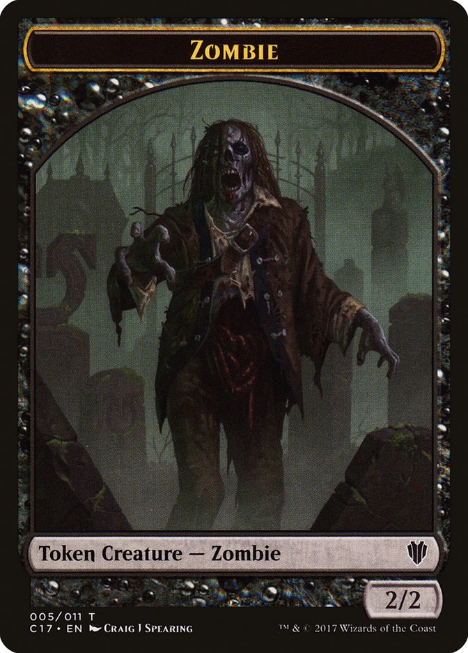 Zombie Token [Commander 2017 Tokens] | Card Citadel