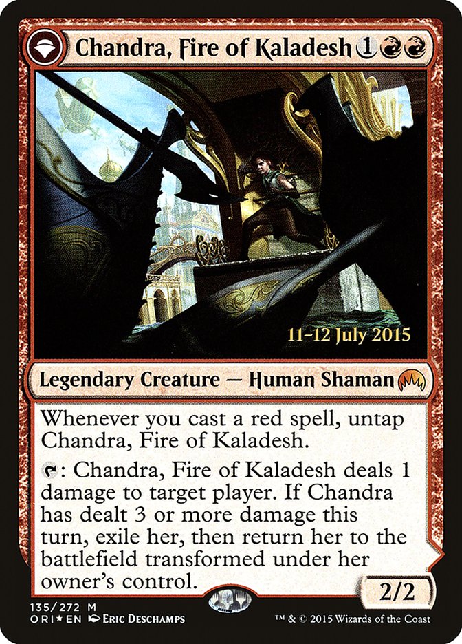 Chandra, Fire of Kaladesh // Chandra, Roaring Flame [Magic Origins Promos] | Card Citadel