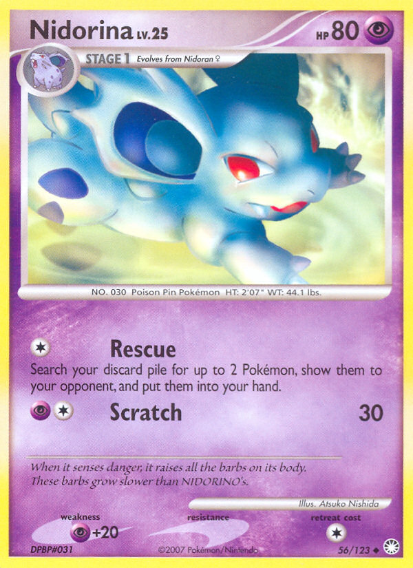 Nidorina (56/123) [Diamond & Pearl: Mysterious Treasures] | Card Citadel