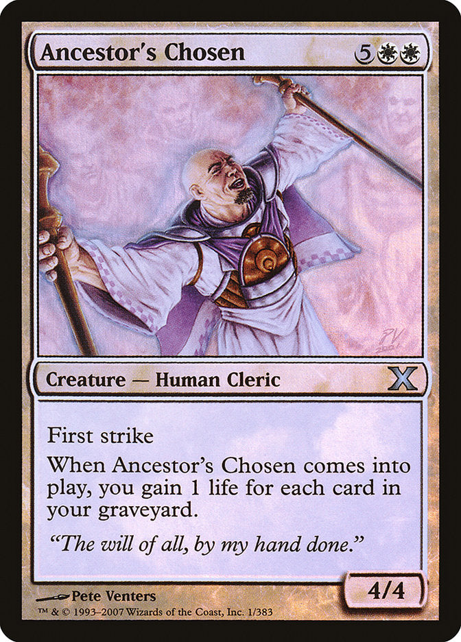 Ancestor's Chosen (Premium Foil) [Tenth Edition] | Card Citadel