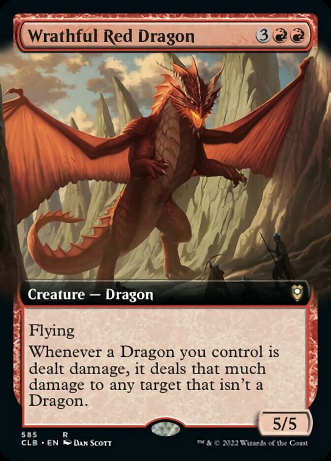 Wrathful Red Dragon (Extended Art) [Commander Legends: Battle for Baldur's Gate] | Card Citadel