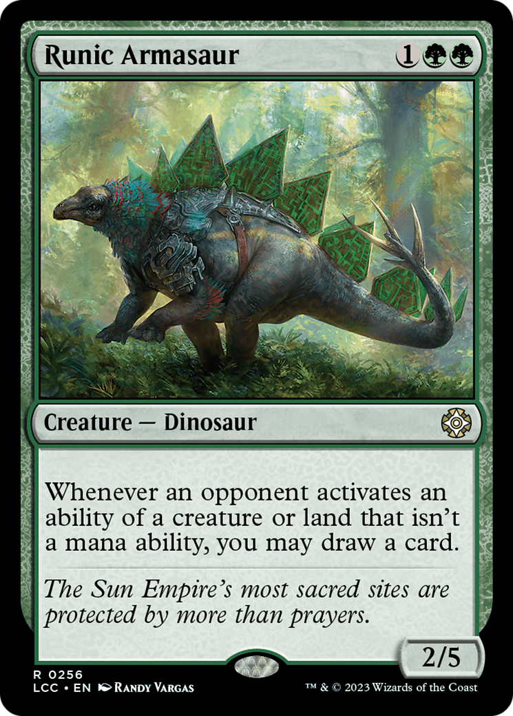 Runic Armasaur [The Lost Caverns of Ixalan Commander] | Card Citadel