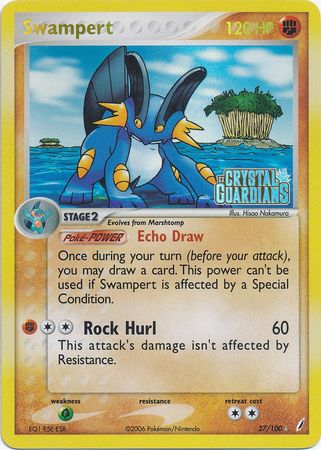 Swampert (27/100) (Stamped) [EX: Crystal Guardians] | Card Citadel