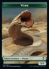Elf Warrior // Wurm Double-sided Token [Streets of New Capenna Commander Tokens] | Card Citadel