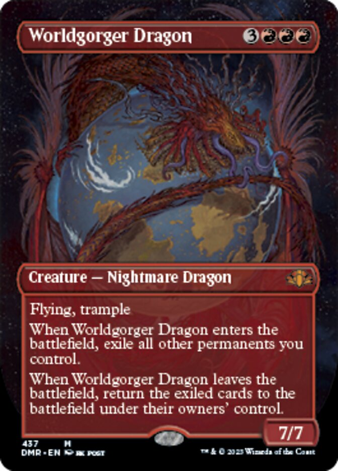 Worldgorger Dragon (Borderless Alternate Art) [Dominaria Remastered] | Card Citadel