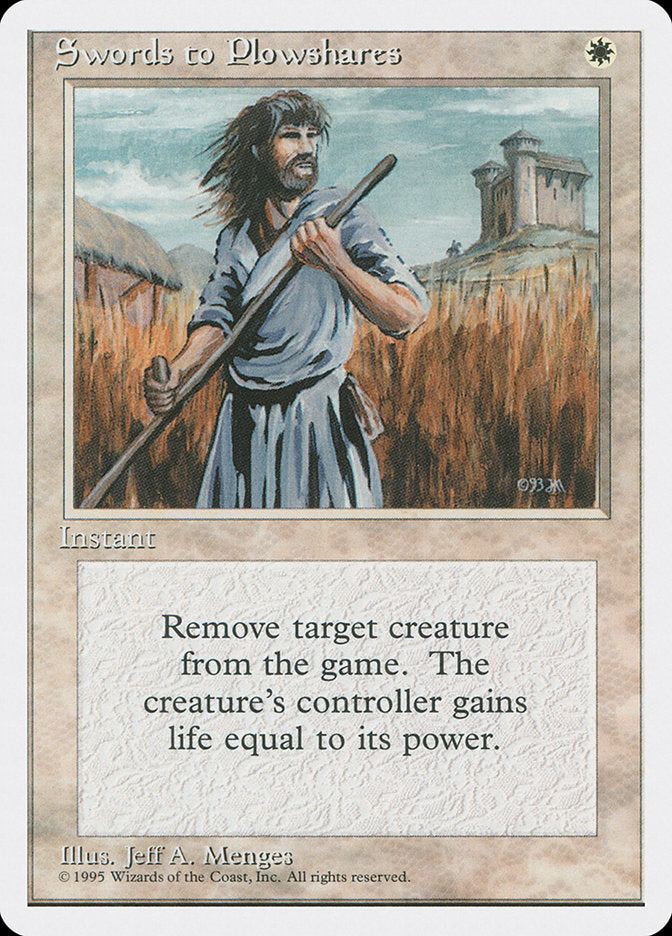 Swords to Plowshares [Fourth Edition] | Card Citadel