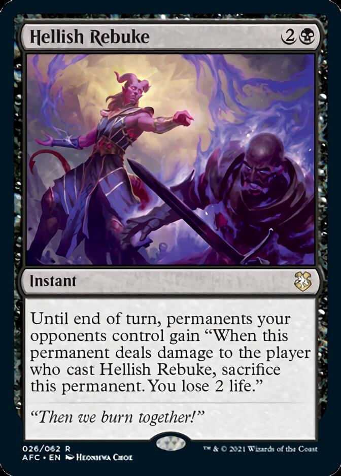 Hellish Rebuke [Dungeons & Dragons: Adventures in the Forgotten Realms Commander] | Card Citadel