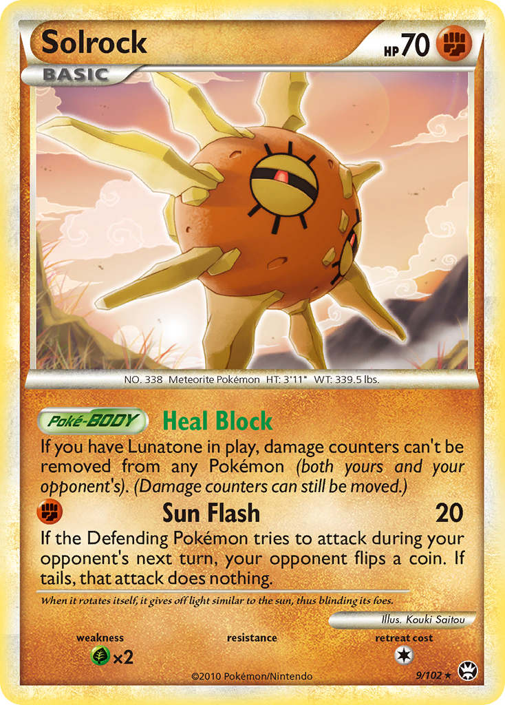 Solrock (9/102) [HeartGold & SoulSilver: Triumphant] | Card Citadel