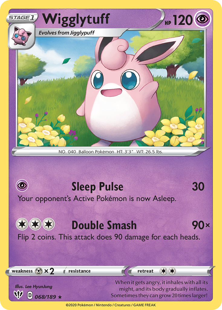 Wigglytuff (068/189) [Sword & Shield: Darkness Ablaze] | Card Citadel