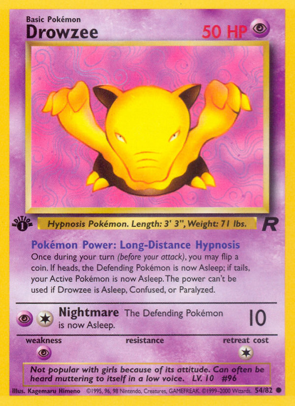 Drowzee (54/82) [Team Rocket 1st Edition] | Card Citadel