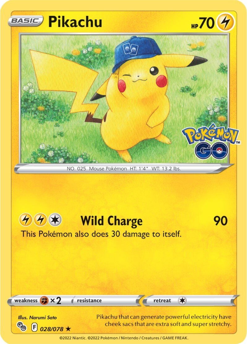 Pikachu (028/078) [Pokémon GO] | Card Citadel