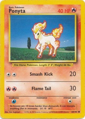 Ponyta (60/102) [Base Set Unlimited] | Card Citadel