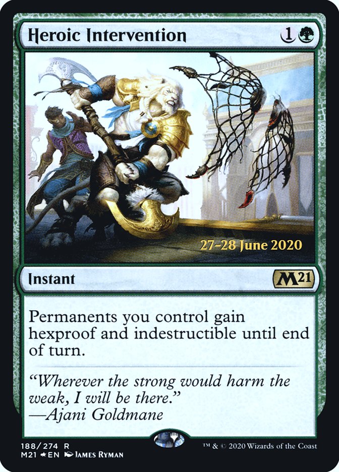 Heroic Intervention  [Core Set 2021 Prerelease Promos] | Card Citadel