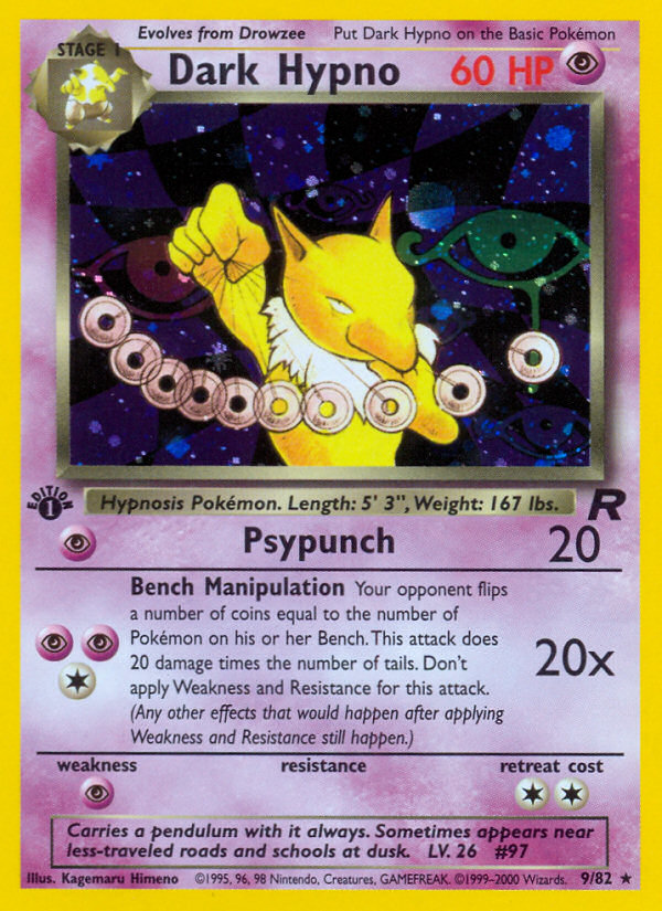 Dark Hypno (9/82) [Team Rocket 1st Edition] | Card Citadel