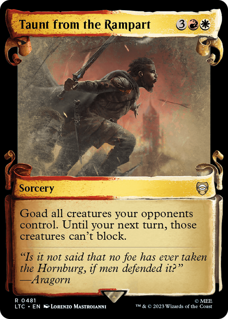 Taunt from the Rampart [The Lord of the Rings: Tales of Middle-Earth Commander Showcase Scrolls] | Card Citadel