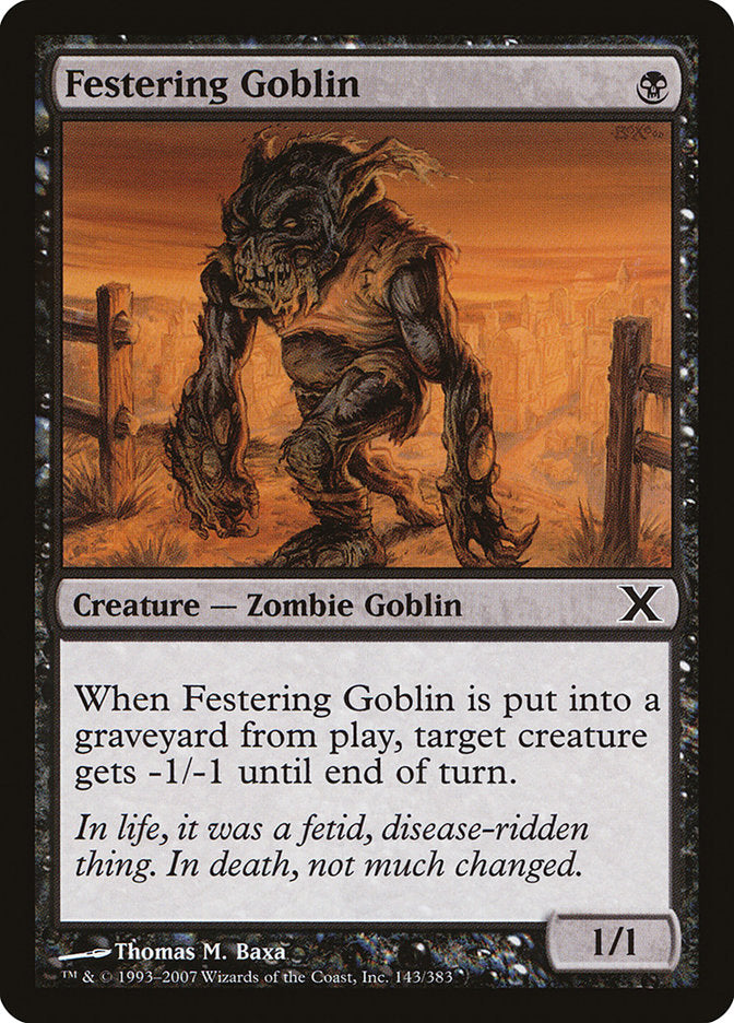 Festering Goblin [Tenth Edition] | Card Citadel