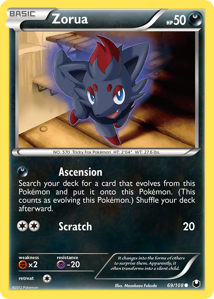 Zorua (69/108) [Black & White: Dark Explorers] | Card Citadel