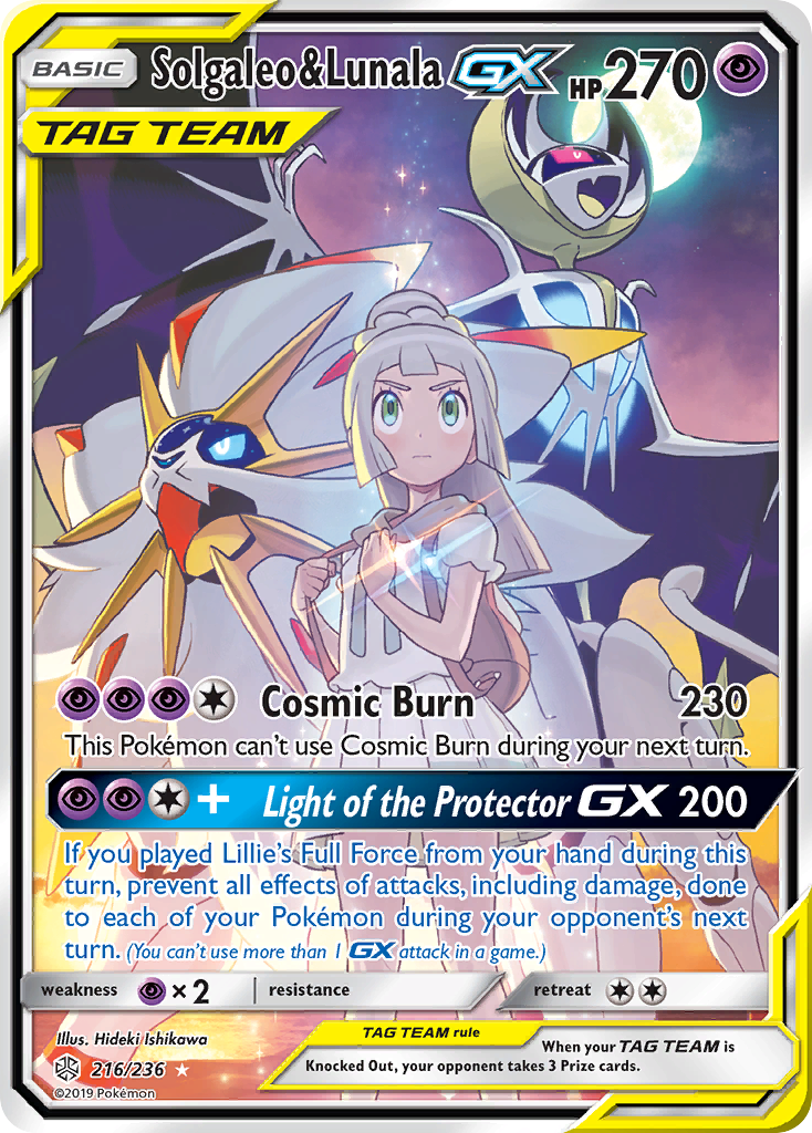 Solgaleo & Lunala GX (216/236) [Sun & Moon: Cosmic Eclipse] | Card Citadel