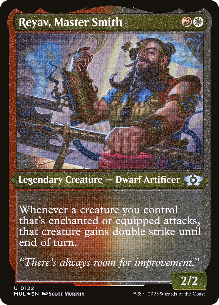 Reyav, Master Smith (Foil Etched) [Multiverse Legends] | Card Citadel
