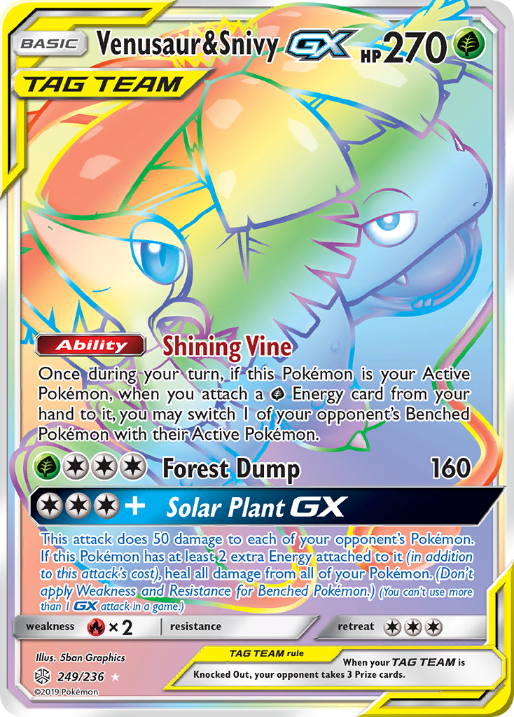 Venusaur & Snivy GX (249/236) [Sun & Moon: Cosmic Eclipse] | Card Citadel