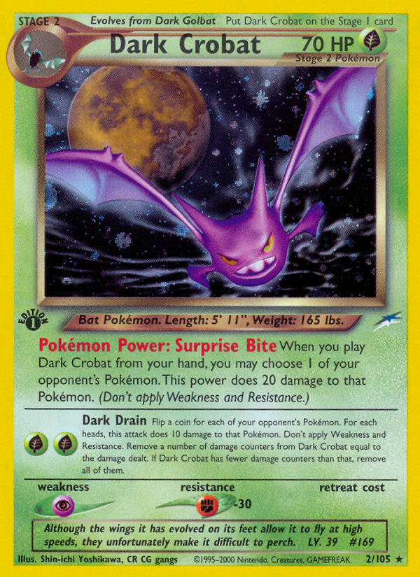 Dark Crobat (2/105) [Neo Destiny 1st Edition] | Card Citadel