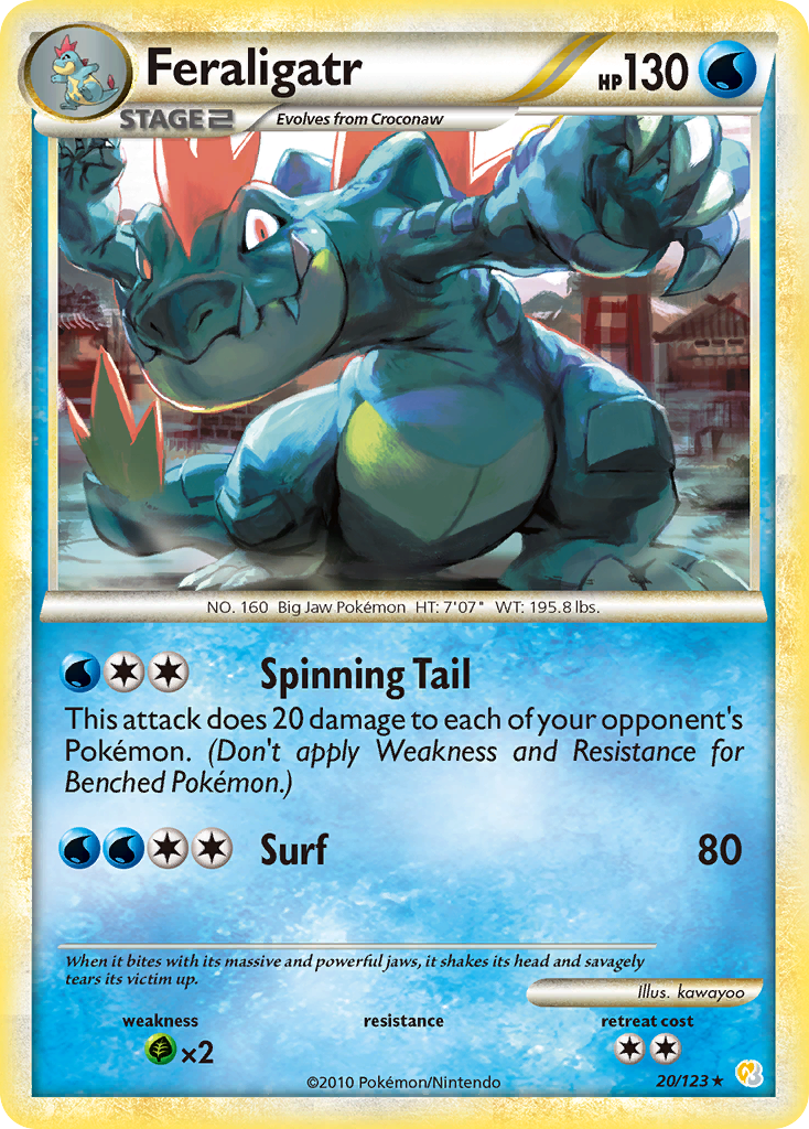 Feraligatr (20/123) [HeartGold & SoulSilver: Base Set] | Card Citadel